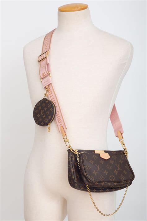 pink Louis Vuitton crossbody strap